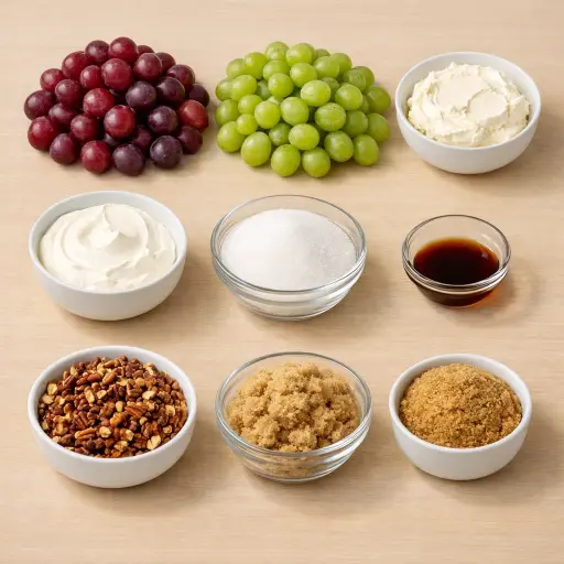 Ingredients for Heirloom Grape Salad