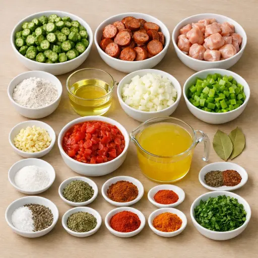 Ingredients for Heirloom Okra Stew