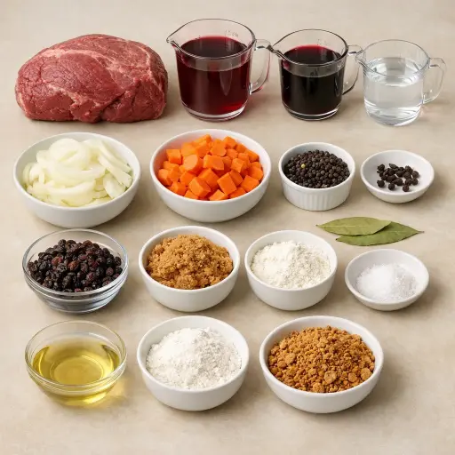 Ingredients for Heirloom Sauerbraten