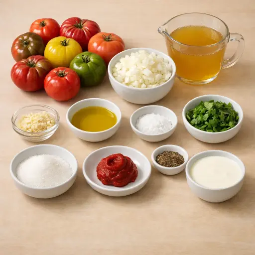Ingredients for Heirloom Tomato Soup