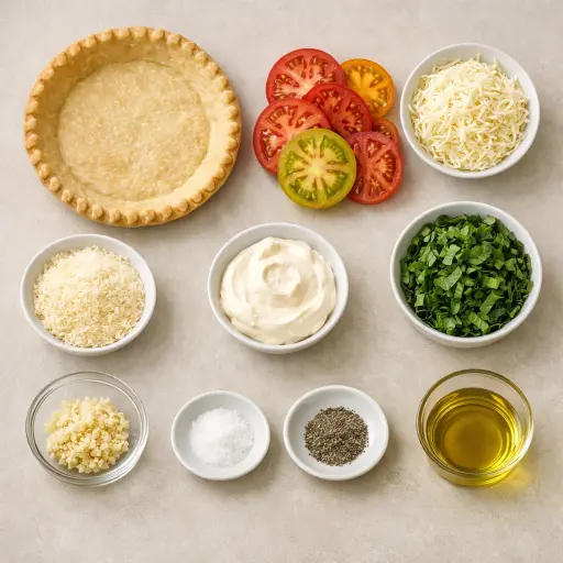 Ingredients for Heirloom Tomato Tart
