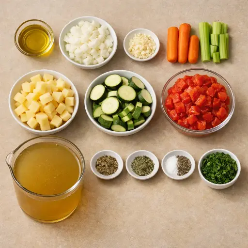 Ingredients for Heirloom Vegetable Soup