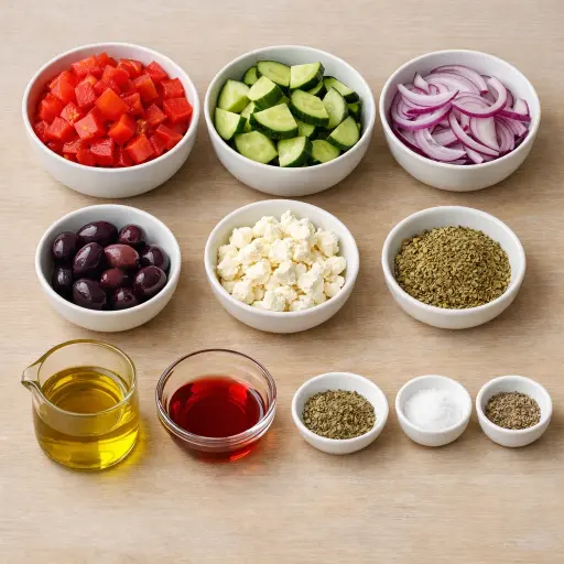 Ingredients for Hellenic Village Salad