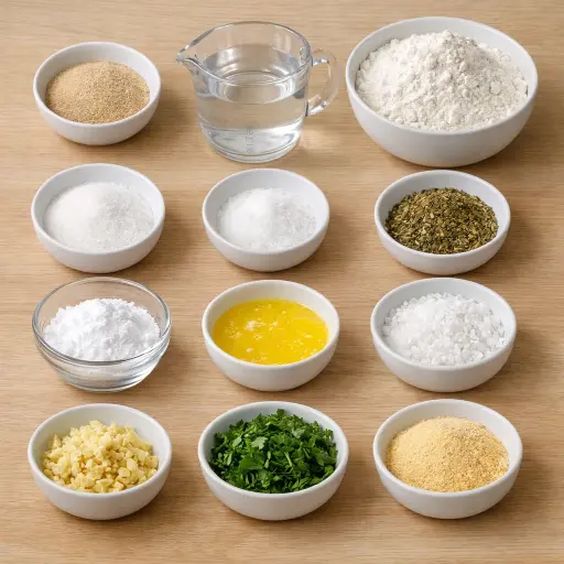 Ingredients for Herb & Garlic Soft Pretzels