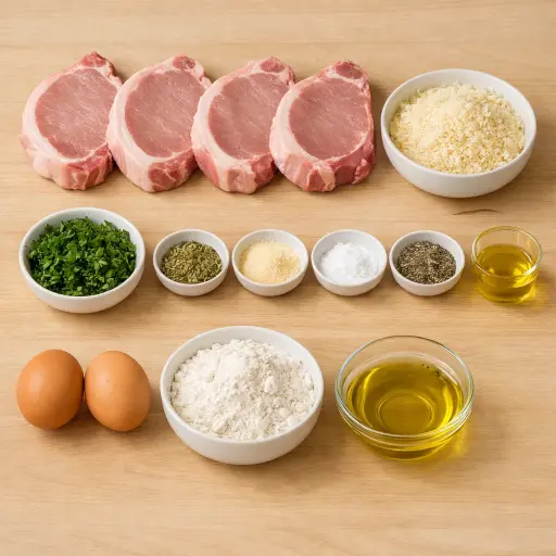 Ingredients for Herb & Parmesan Encrusted Pork Chops