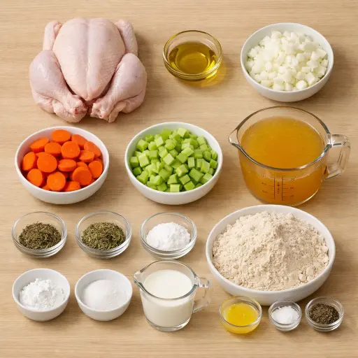Ingredients for Herb Chicken & Whole Wheat Dumplings