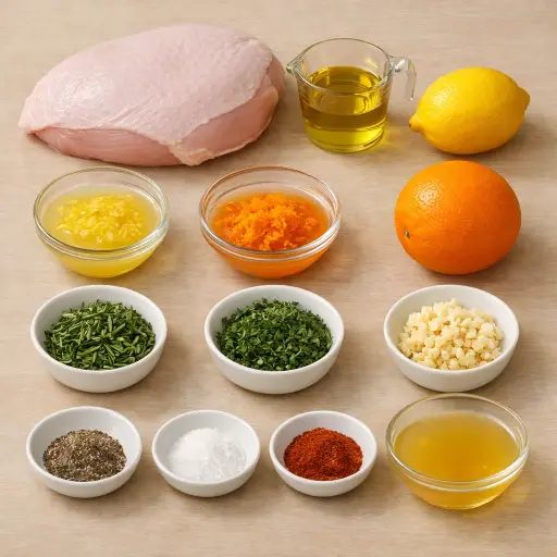 Ingredients for Herb Citrus Crock Pot Turkey Breast