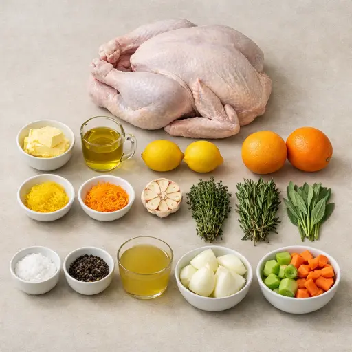 Ingredients for Herb-Citrus Infused Roast Turkey