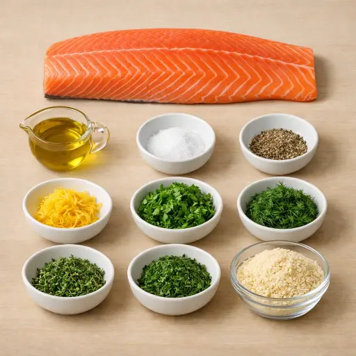 Ingredients for Herb-Crusted Baked Salmon