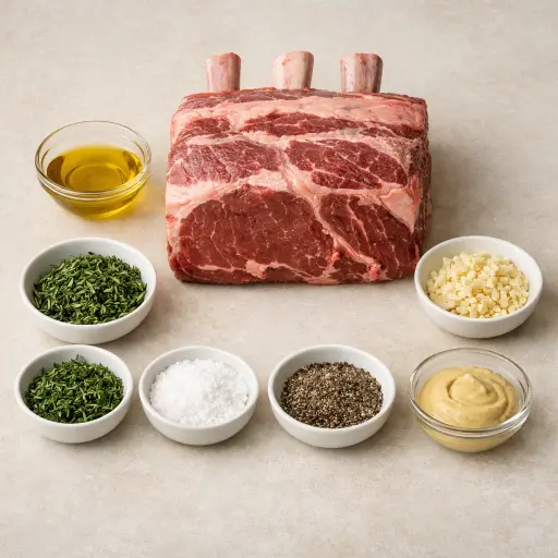 Ingredients for Herb-Crusted Bison Prime Rib