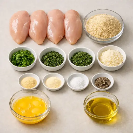 Ingredients for Herb-Crusted Chicken Breasts