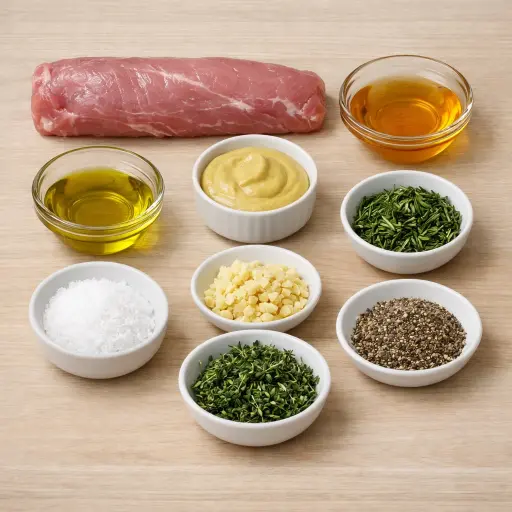 Ingredients for Herb-Crusted Honey Mustard Pork Tenderloin