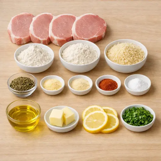 Ingredients for Herb-Crusted Pan-Seared Pork Chops
