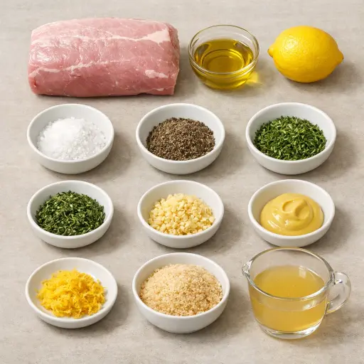 Ingredients for Herb-Crusted Pork Loin