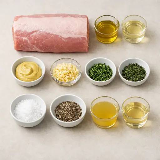 Ingredients for Herb-Crusted Pork Roast