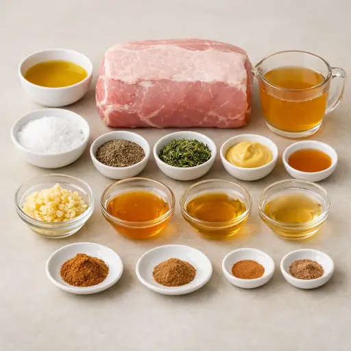 Ingredients for Herb-Crusted Pork Roast with Apple Glaze