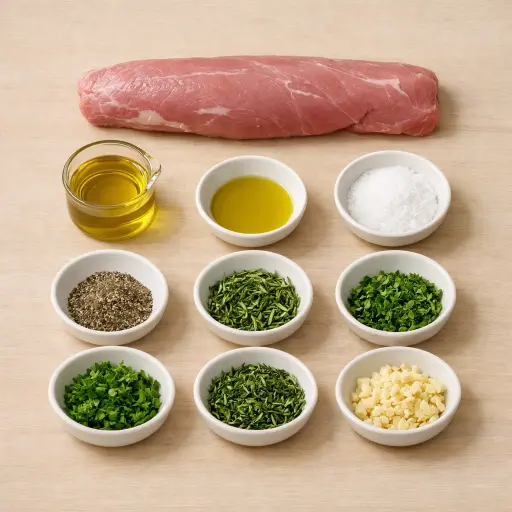Ingredients for Herb-Crusted Pork Tenderloin