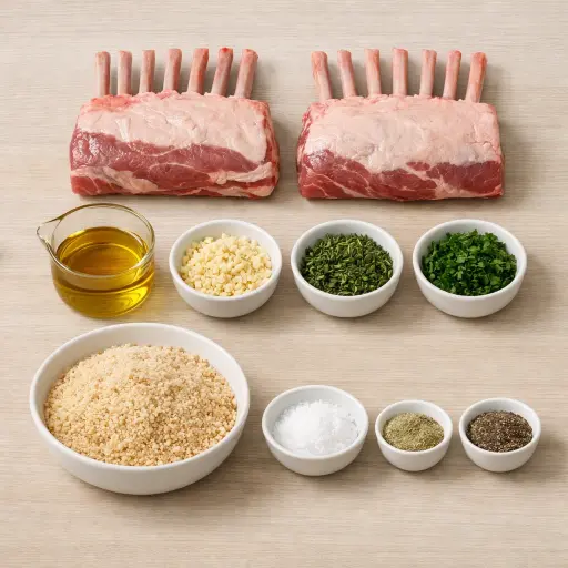 Ingredients for Herb-Crusted Rack of Lamb