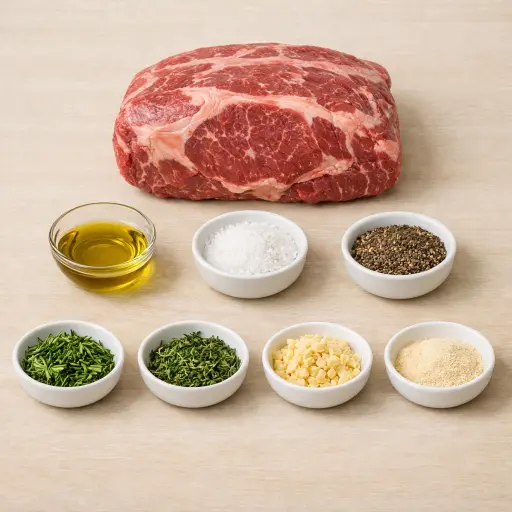 Ingredients for Herb-Crusted Rib Eye Roast