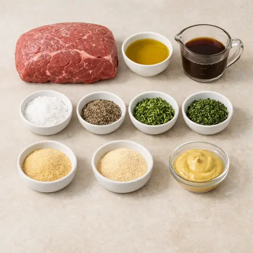 Ingredients for Herb-Crusted Roast Beef