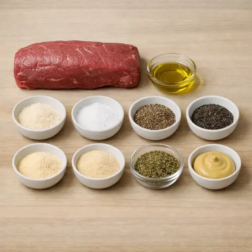 Ingredients for Herb-Crusted Roast Beef Tenderloin