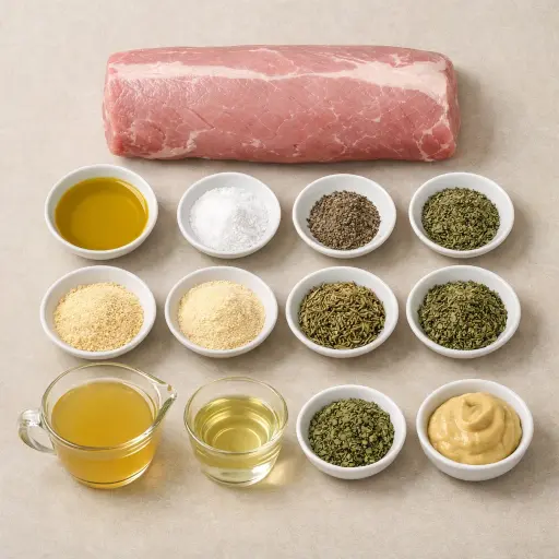 Ingredients for Herb-Crusted Roast Pork Loin