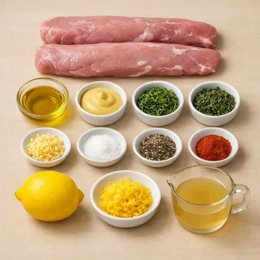 Ingredients for Herb-Crusted Roast Pork Tenderloin