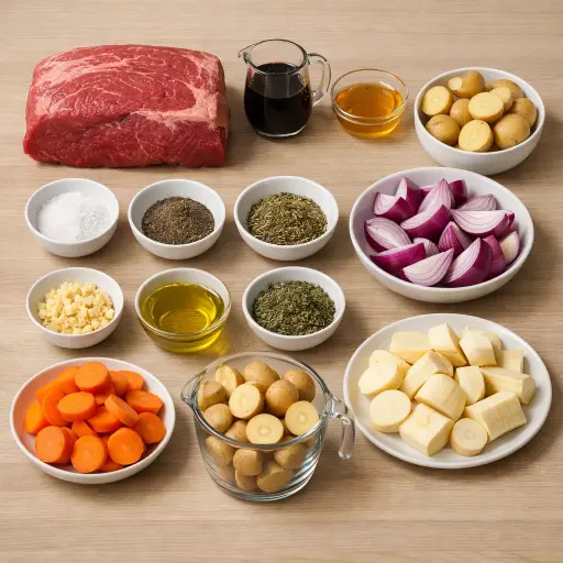 Ingredients for Herb-Crusted Roast Sirloin with Balsamic Vegetables