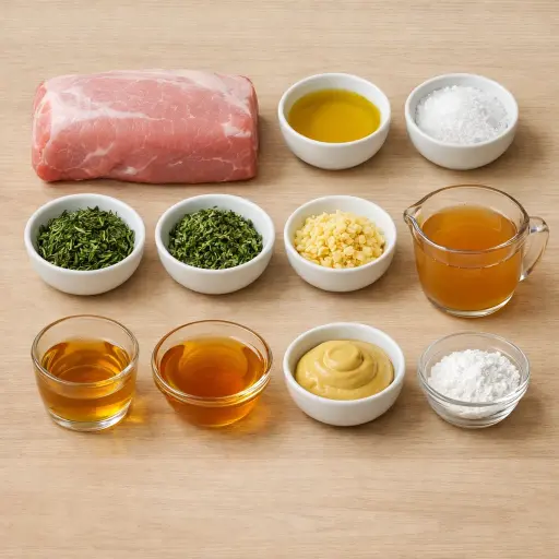 Ingredients for Herb-Crusted Roasted Pork Loin with Apple Cider Glaze