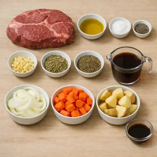 Ingredients for Herb-Crusted Slow Cooker Beef Roast