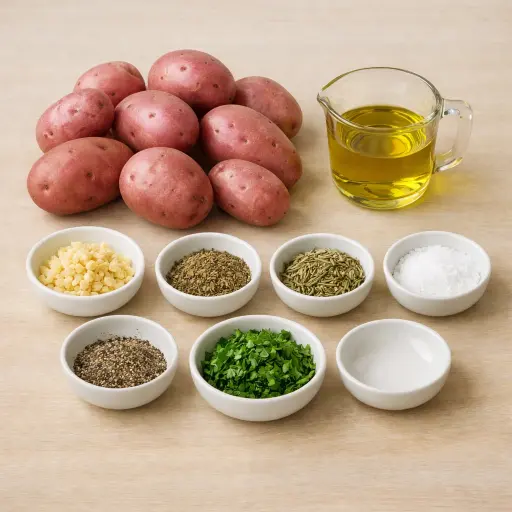 Ingredients for Herb-Garlic Roasted Red Potatoes