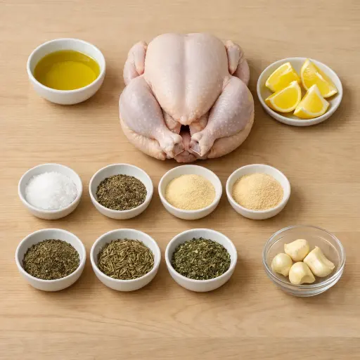 Ingredients for Herb-Infused Air Fryer Chicken