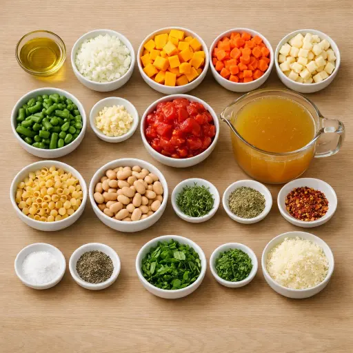Ingredients for Herb-Infused Autumn Minestrone