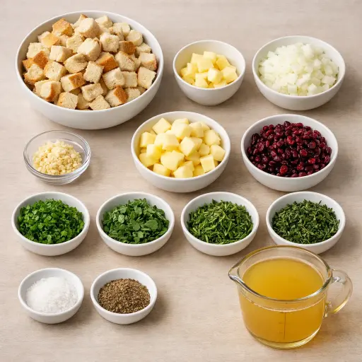 Ingredients for Herb-Infused Autumn Stuffing