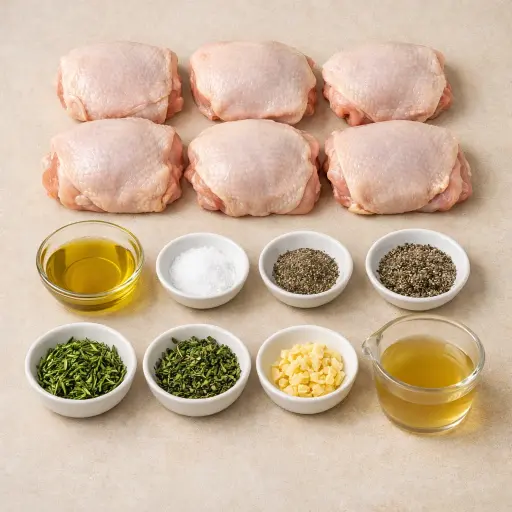 Ingredients for Herb-Infused Baked Chicken Thighs