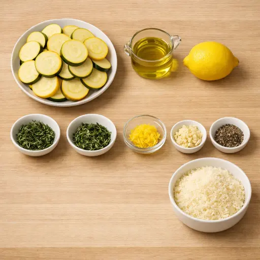 Ingredients for Herb-Infused Baked Summer Squash
