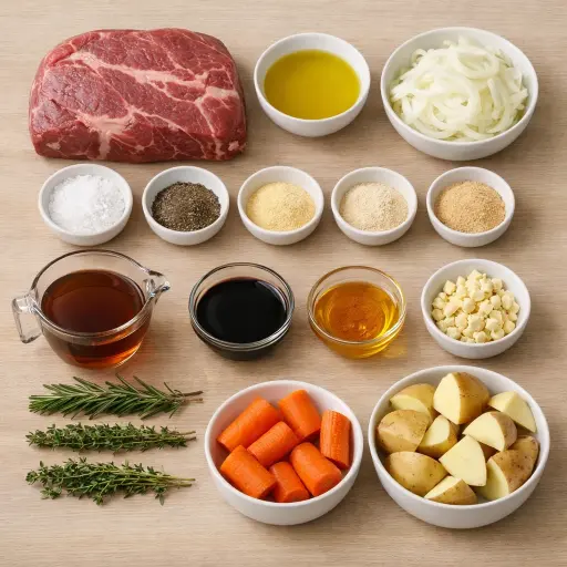 Ingredients for Herb-Infused Balsamic Pot Roast
