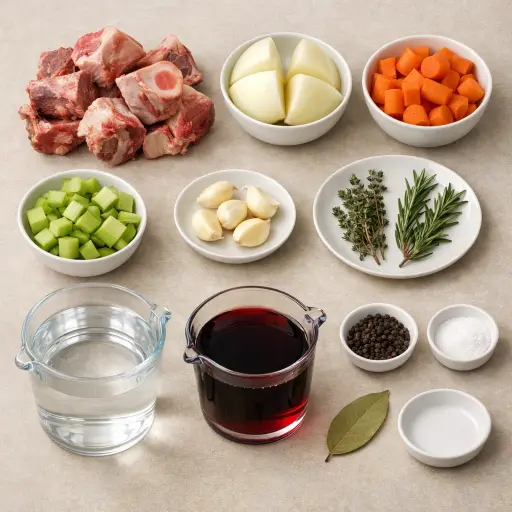 Ingredients for Herb-Infused Beef Au Jus
