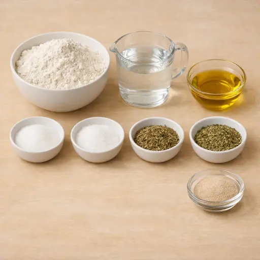 Ingredients for Herb Infused Bread Machine Rolls