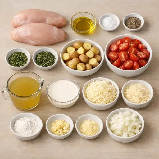 Ingredients for Herb-Infused Chicken Casserole