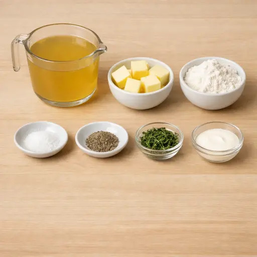 Ingredients for Herb-Infused Chicken Gravy