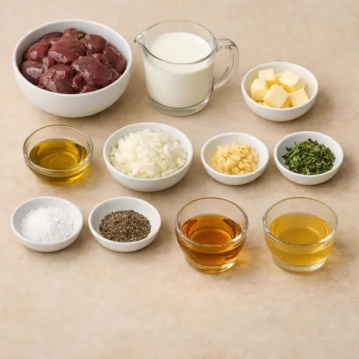 Ingredients for Herb-Infused Chicken Liver Pate