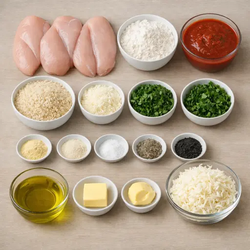 Ingredients for Herb-Infused Chicken Parmesan