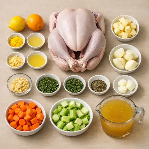 Ingredients for Herb-Infused Citrus Turkey Roast