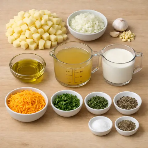 Ingredients for Herb-Infused Creamy Potato Soup