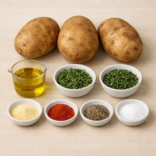 Ingredients for Herb-Infused Crispy Fried Potatoes