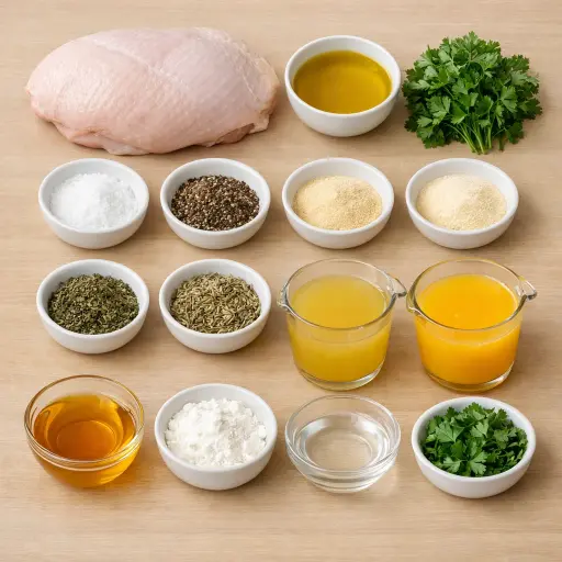 Ingredients for Herb-Infused Crock Pot Turkey Breast with Citrus Glaze