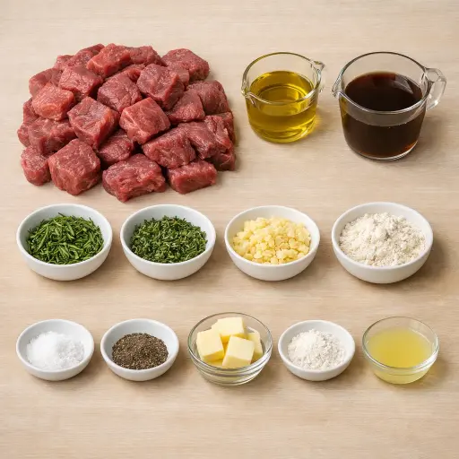 Ingredients for Herb-Infused Cube Steak Delight