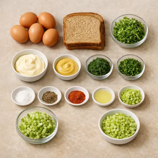 Ingredients for Herb Infused Egg Salad