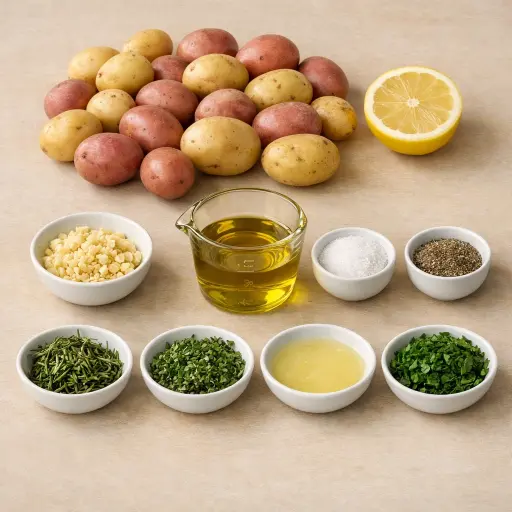 Ingredients for Herb-Infused Garlic Roasted Potatoes